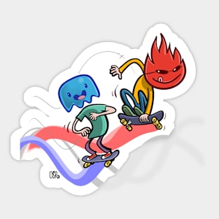 Crypto skaters Sticker